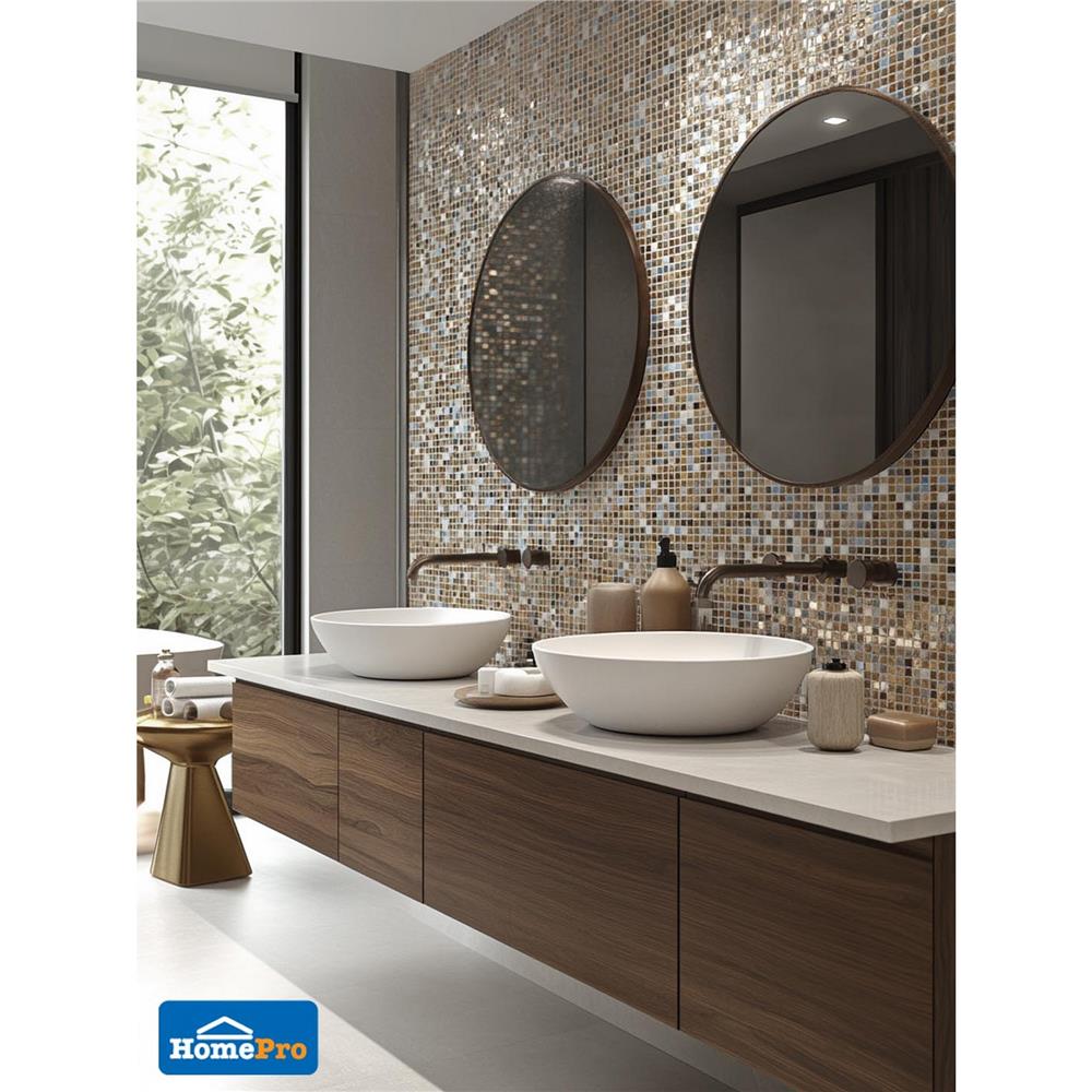 โมเสคแก้ว 30x30 ซม. DURAGRES เมทาลิค เวนัท