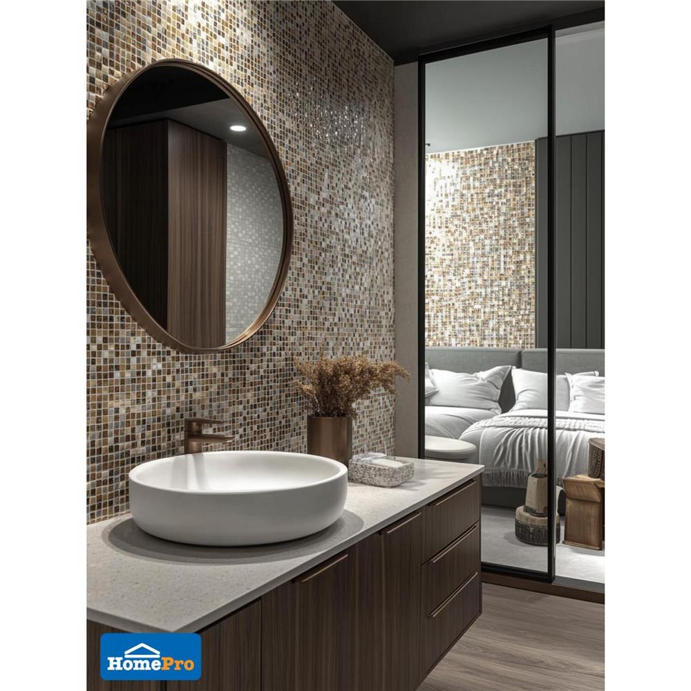 โมเสคแก้ว 30x30 ซม. DURAGRES เมทาลิค เวนัท