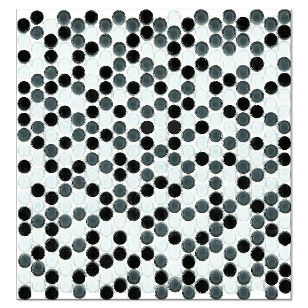 โมเสคแก้ว 30x30 ซม. DURAGRES ราวดี้ แบล็ค สมอล