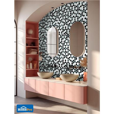 โมเสคแก้ว 30x30 ซม. DURAGRES ราวดี้ แบล็ค สมอล_5