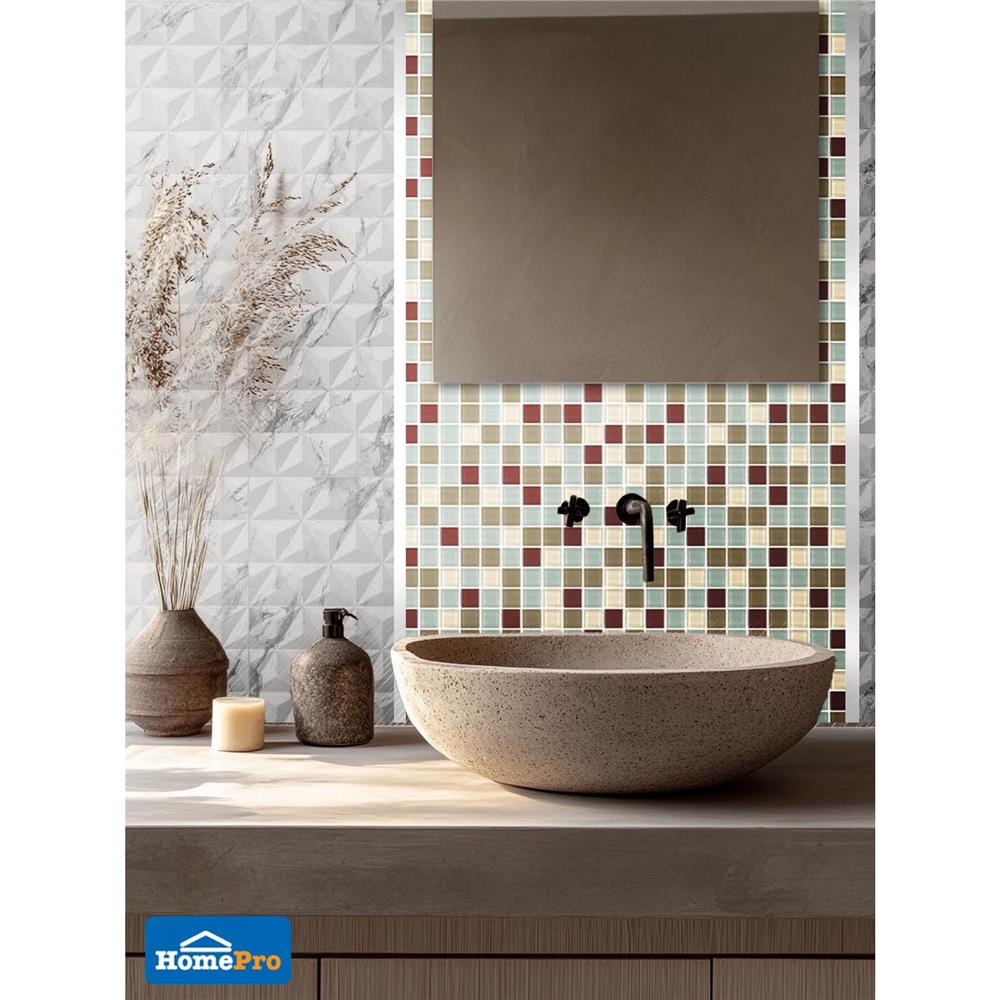 โมเสคแก้ว 30x30 ซม. DURAGRES มิก ดาร์ก บราวน์