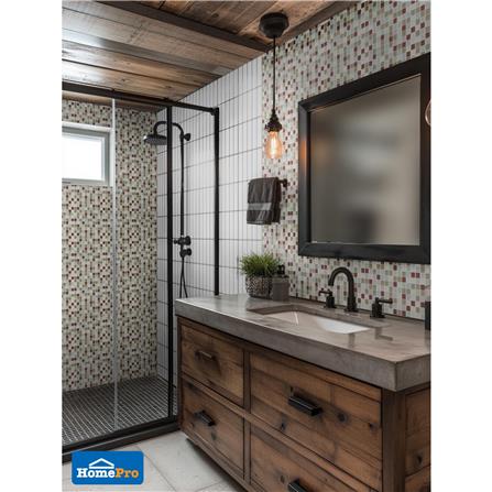 โมเสคแก้ว 30x30 ซม. DURAGRES มิก ดาร์ก บราวน์_6