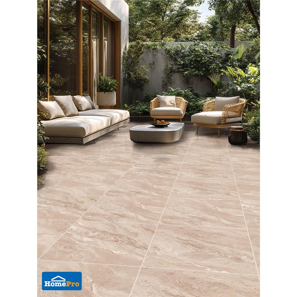 กระเบื้องพื้นพอร์ซเลน 60x60 ซม. CERGRES อารีนัล น้ำตาล A 1.44 ตร.ม.