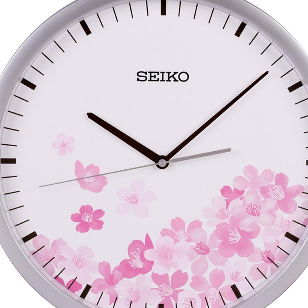 นาฬิกาแขวน SEIKO CLOCKS PIA020S 14.1 นิ้ว สีขาว/ชมพู