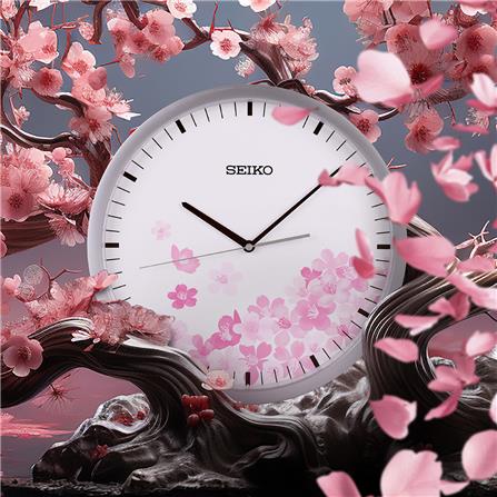 นาฬิกาแขวน SEIKO CLOCKS PIA020S 14.1 นิ้ว สีขาว/ชมพู_4