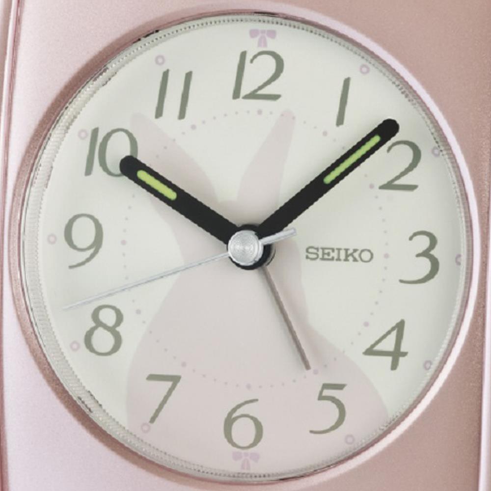 นาฬิกาปลุก SEIKO CLOCKS QHE209P 3.3X3.5 นิ้ว สีชมพู