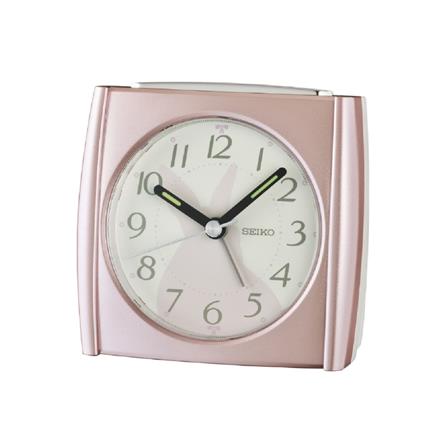นาฬิกาปลุก SEIKO CLOCKS QHE209P 3.3X3.5 นิ้ว สีชมพู