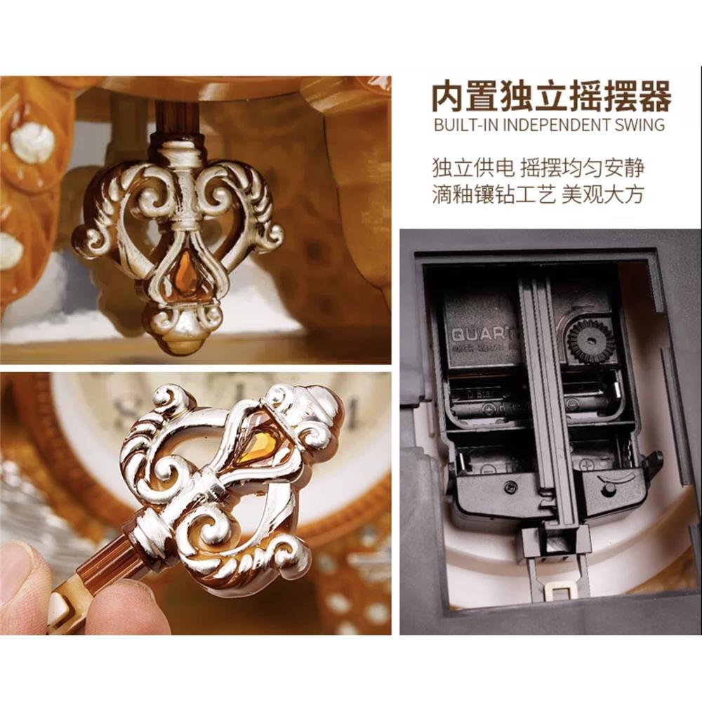 นาฬิกาตั้งโต๊ะ INTERY CT027C009_05 12.20 นิ้ว สีขาว/ทอง