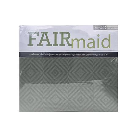 ชุดผ้าปูที่นอน 5 ฟุต (ชุด 3 ชิ้น) FAIRMAID 12MC สีเทา_3