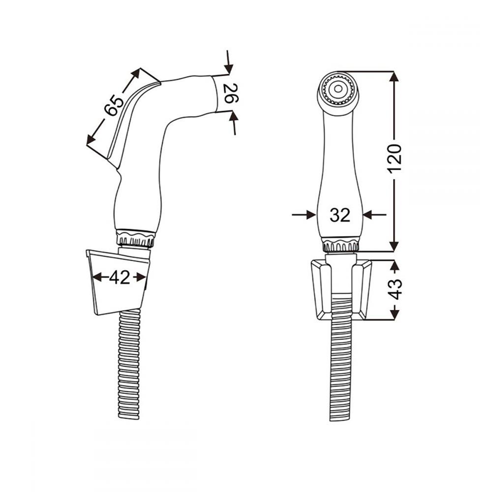 สายฉีดชำระครบชุด RASLAND RA H811-H6677 สีโครม
