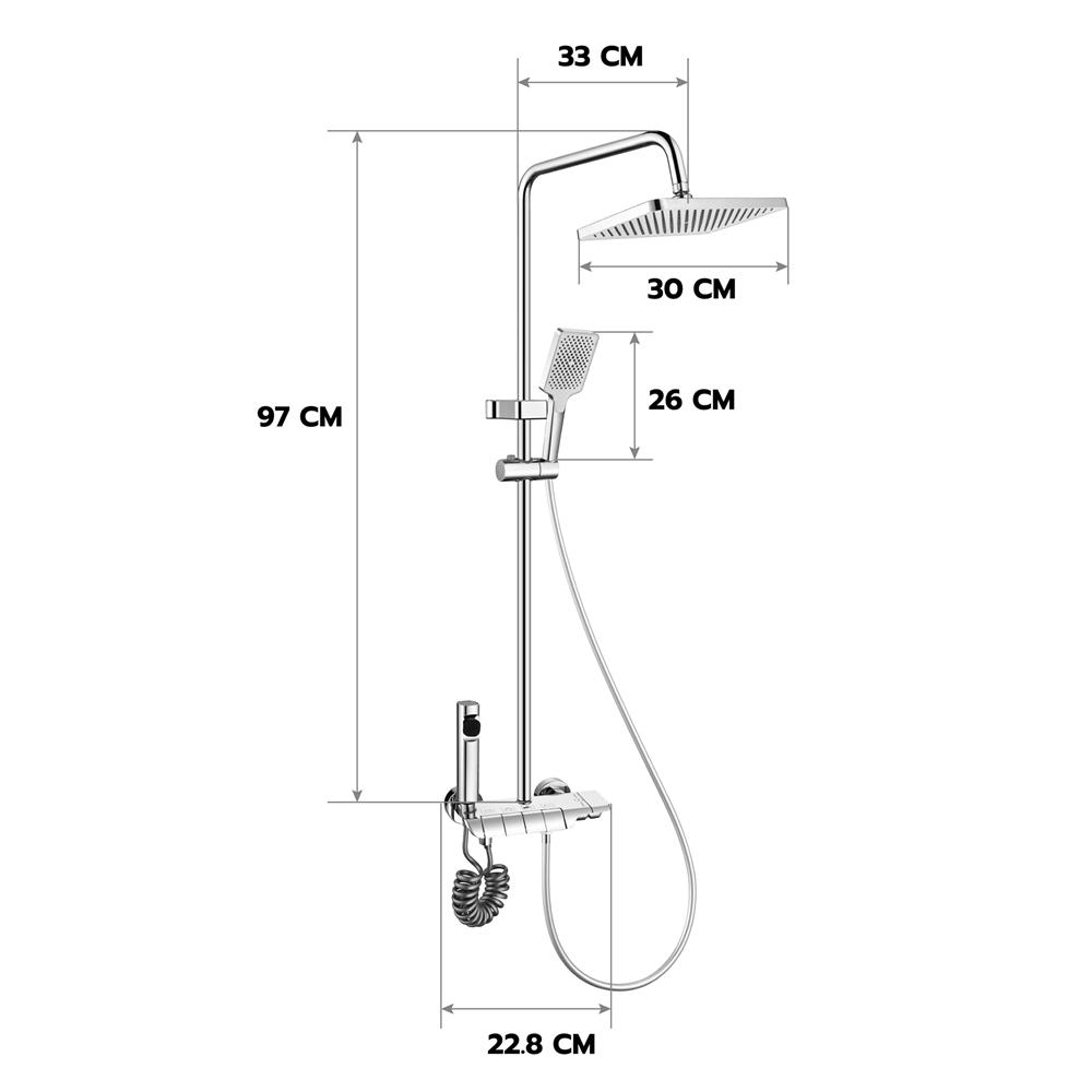 ฝักบัว RAIN SHOWER LUZERN T-9700L