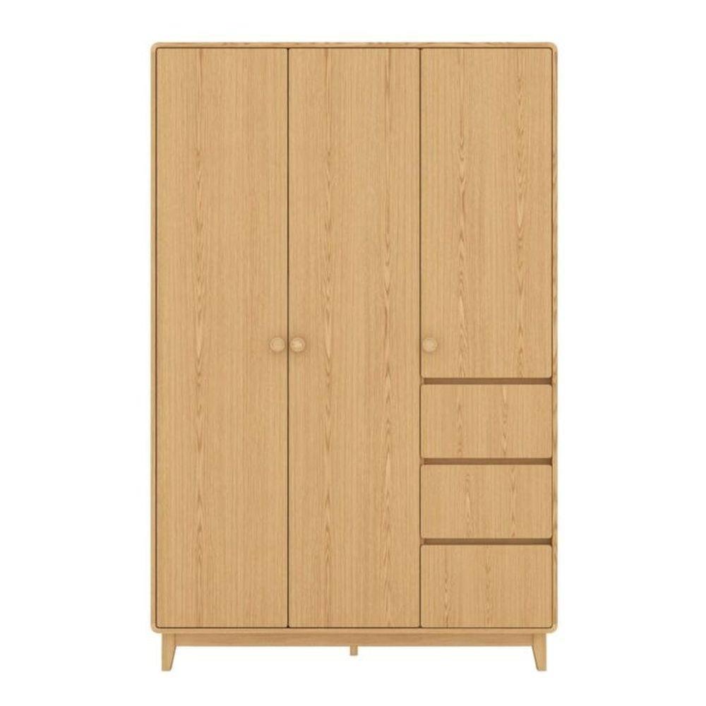 ตู้เสื้อผ้า 3 บานเปิด SB FURNITURE 19217667 148 ซม. สี MONACO OAK