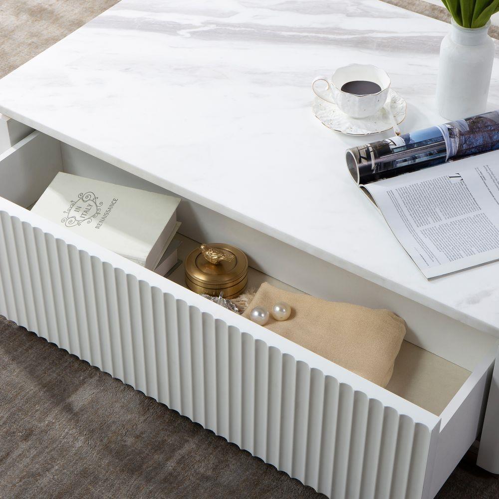 โต๊ะกลาง SB FURNITURE GALAR 19214861 98 ซม. สีขาว