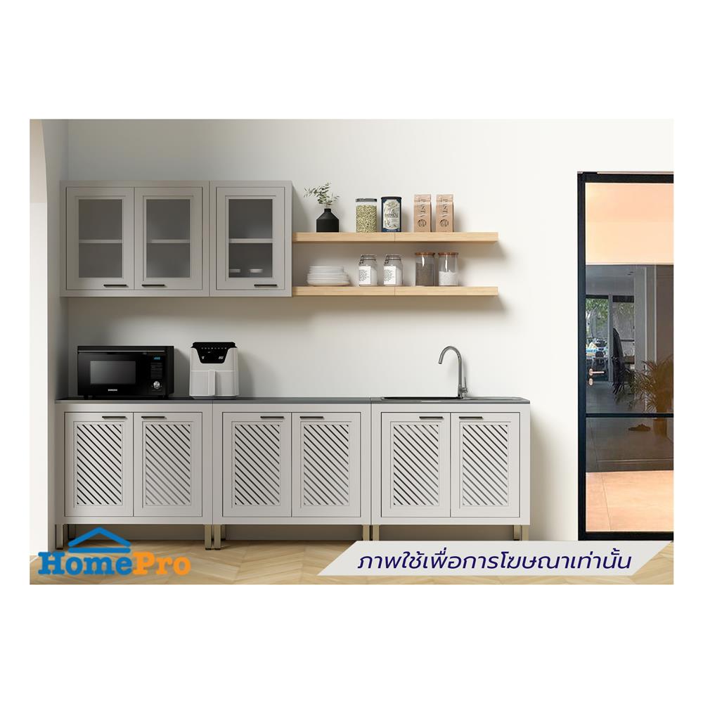 ตู้ตั้งพื้นท็อปเรียบ CABIN HARPER 90x85 ซม. สีเทา