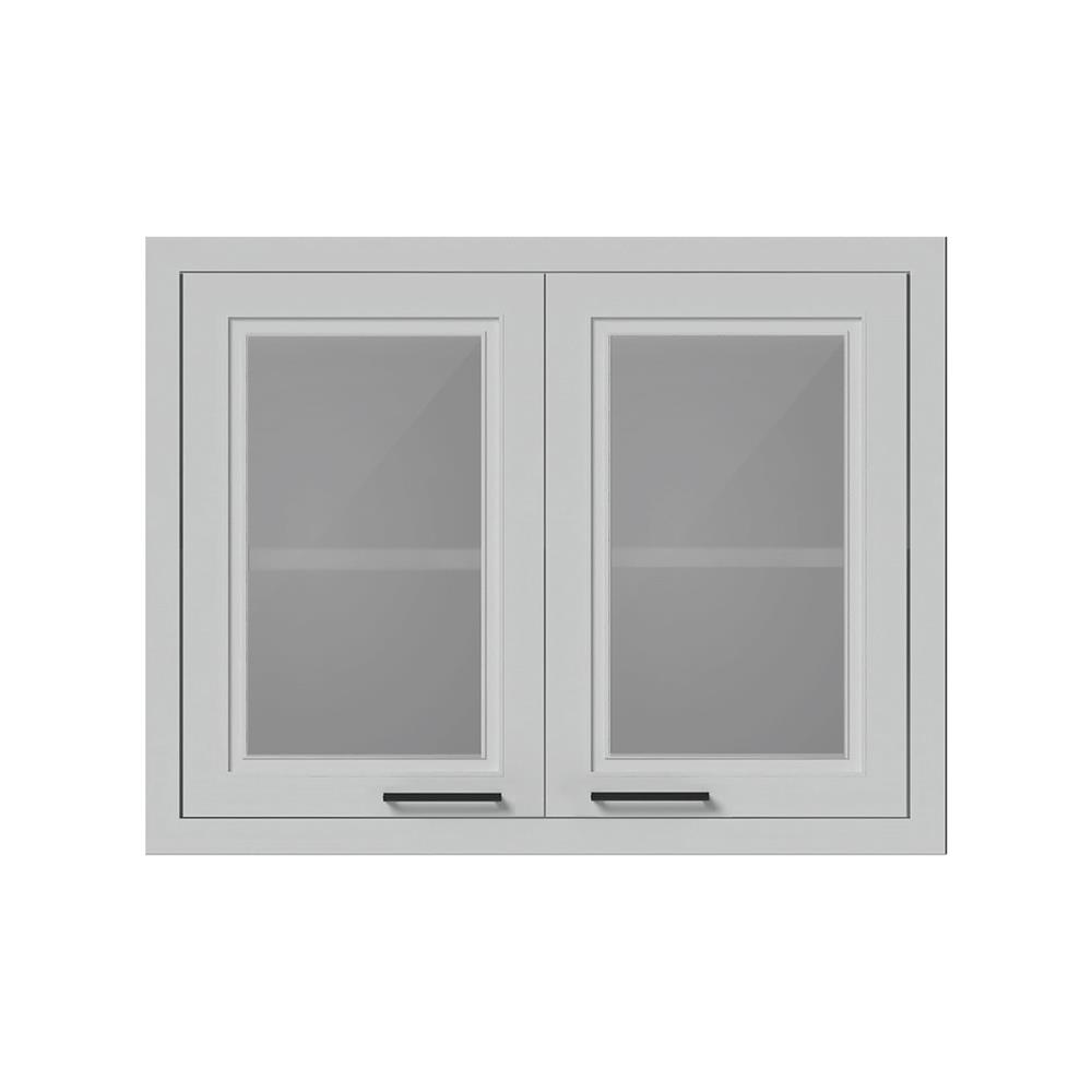 ตู้แขวนบานกระจกคู่ CABIN HARPER 88x68 ซม. สีเทา