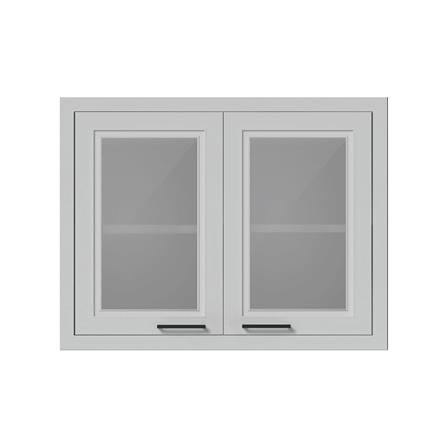 ตู้แขวนบานกระจกคู่ CABIN HARPER 88x68 ซม. สีเทา_0