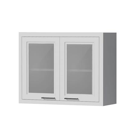 ตู้แขวนบานกระจกคู่ CABIN HARPER 88x68 ซม. สีเทา_1