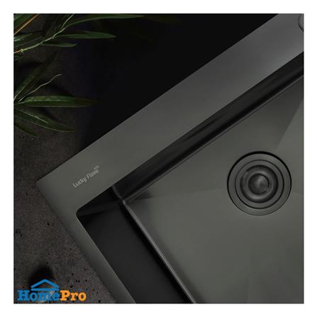 ซิงค์ฝัง 2 หลุม 1 ที่พัก LUCKY FLAME EUB-1252 สีดำ_4