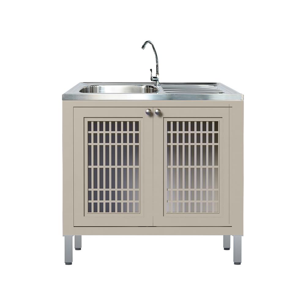 ตู้ตั้งพื้นพร้อมก๊อกซิงค์ CABIN SANDY 1B1D TOP 90x85 ซม. สีเบจ