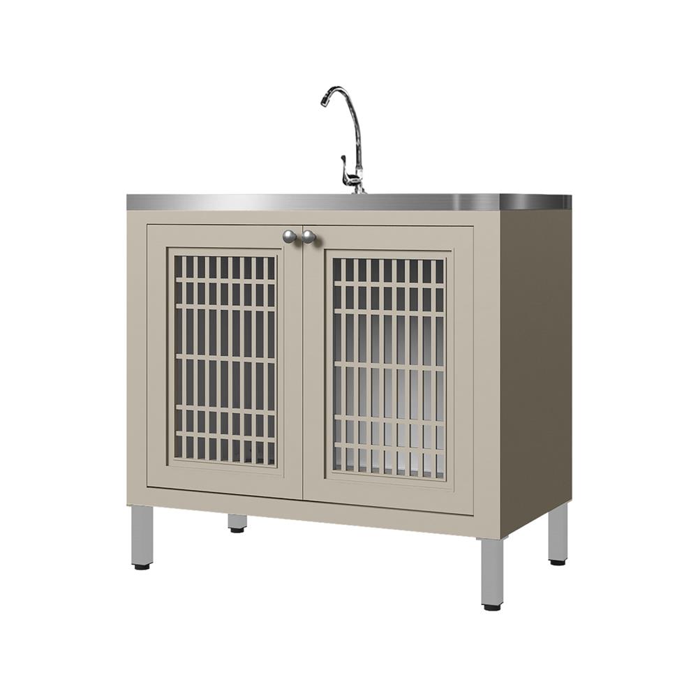 ตู้ตั้งพื้นพร้อมก๊อกซิงค์ CABIN SANDY 1B1D TOP 90x85 ซม. สีเบจ