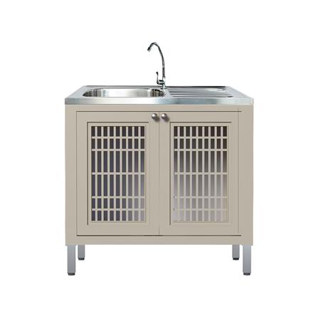 ตู้ตั้งพื้นพร้อมก๊อกซิงค์ CABIN SANDY 1B1D TOP 90x85 ซม. สีเบจ_0