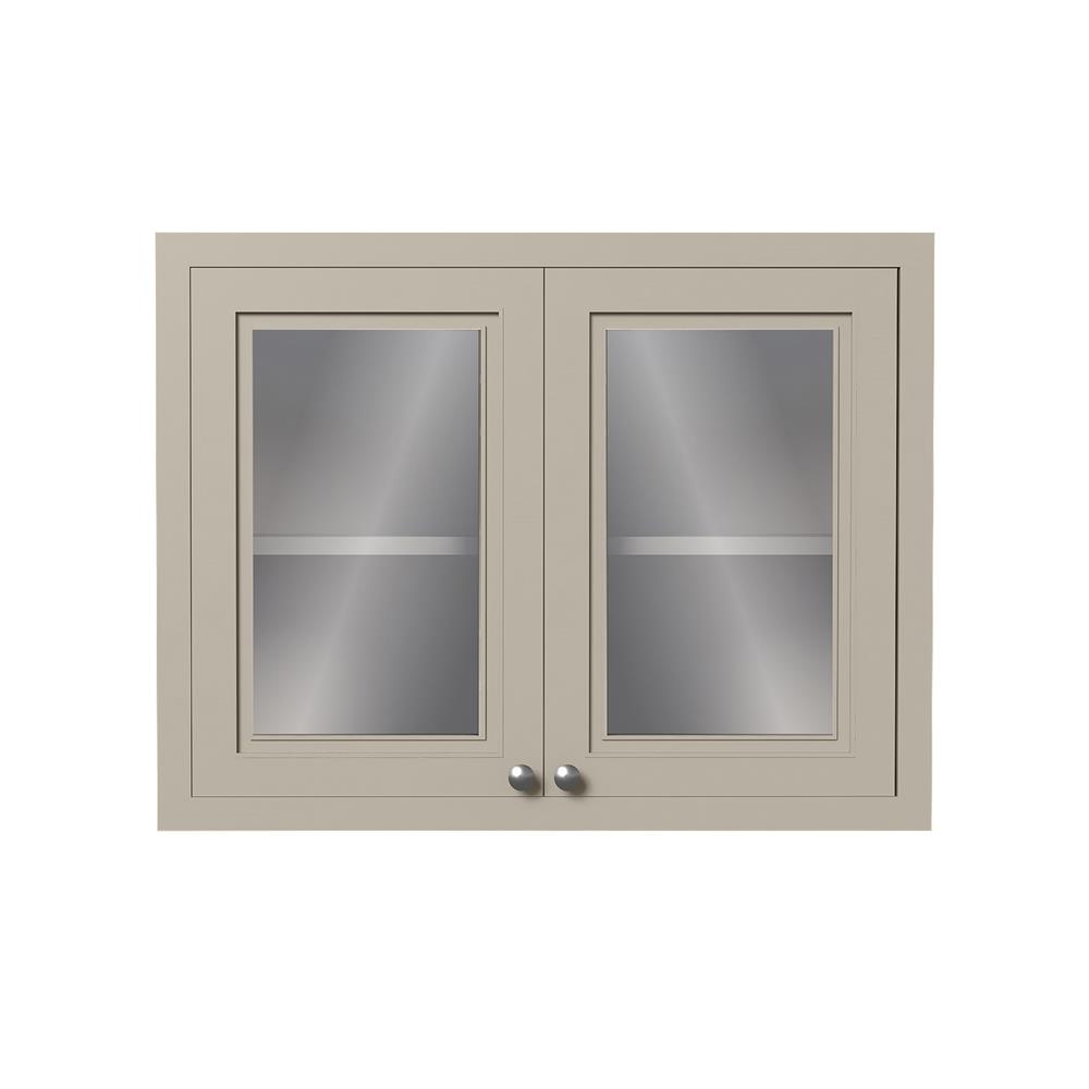ตู้แขวนบานกระจกคู่ CABIN SANDY 88x68 ซม. สีเบจ