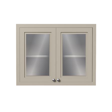 ตู้แขวนบานกระจกคู่ CABIN SANDY 88x68 ซม. สีเบจ_0