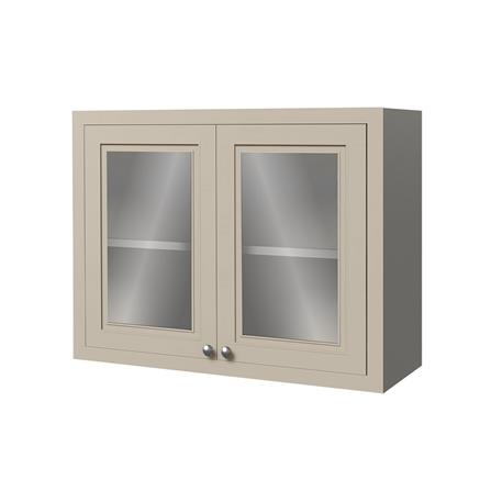 ตู้แขวนบานกระจกคู่ CABIN SANDY 88x68 ซม. สีเบจ_1