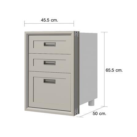 ตู้ลิ้นชัก 3 ชั้น CABIN SANDY 45.5x65.5 ซม. สีเบจ_4
