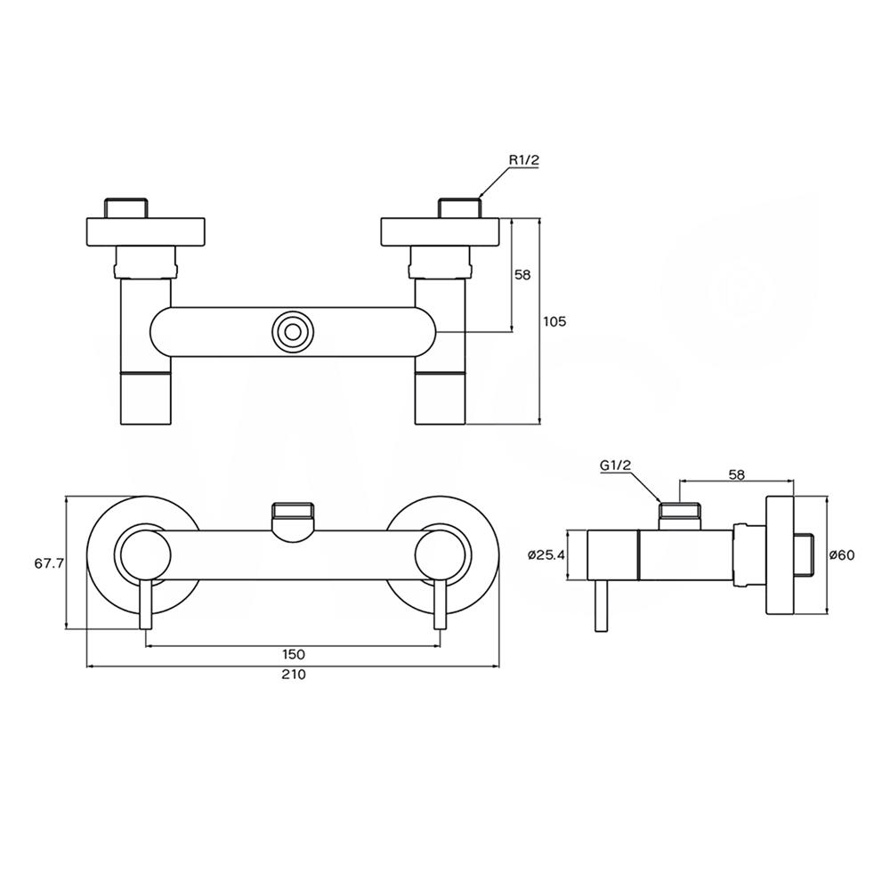 วาล์วฝักบัว 1 ทาง WS WS-0370