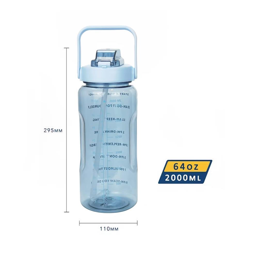 กระบอกน้ำพลาสติก TRITAN HANSEN 2 ลิตร สีฟ้า