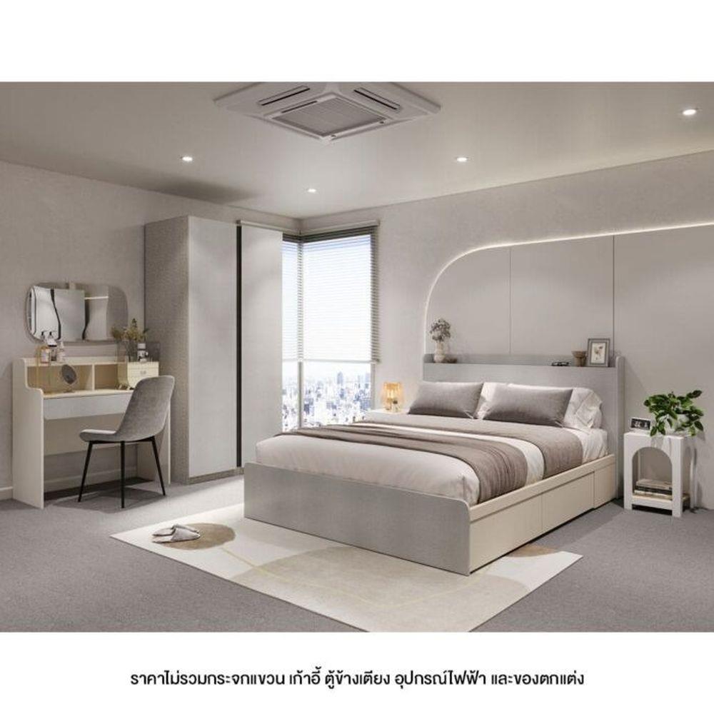 ชุดห้องนอน 6 ฟุต KONCEPT AIKO 59060745 สีขาว