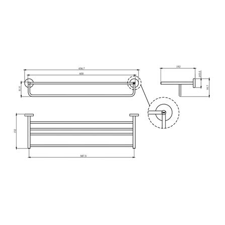 ชั้นวางพร้อมราว WS TS-5212-60 สเตนเลส_1