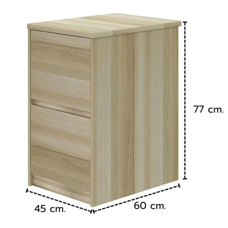 ตู้ลิ้นชัก 2 ลิ้นชัก KONCEPT BENITA 19229379 45 ซม. สีไม้อ่อน_5