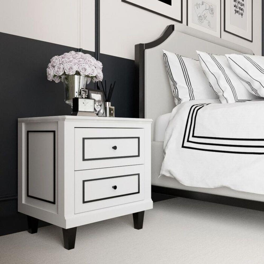 ตู้ข้างเตียง SB FURNITURE ETERNO 19220928 55 ซม. สีขาว