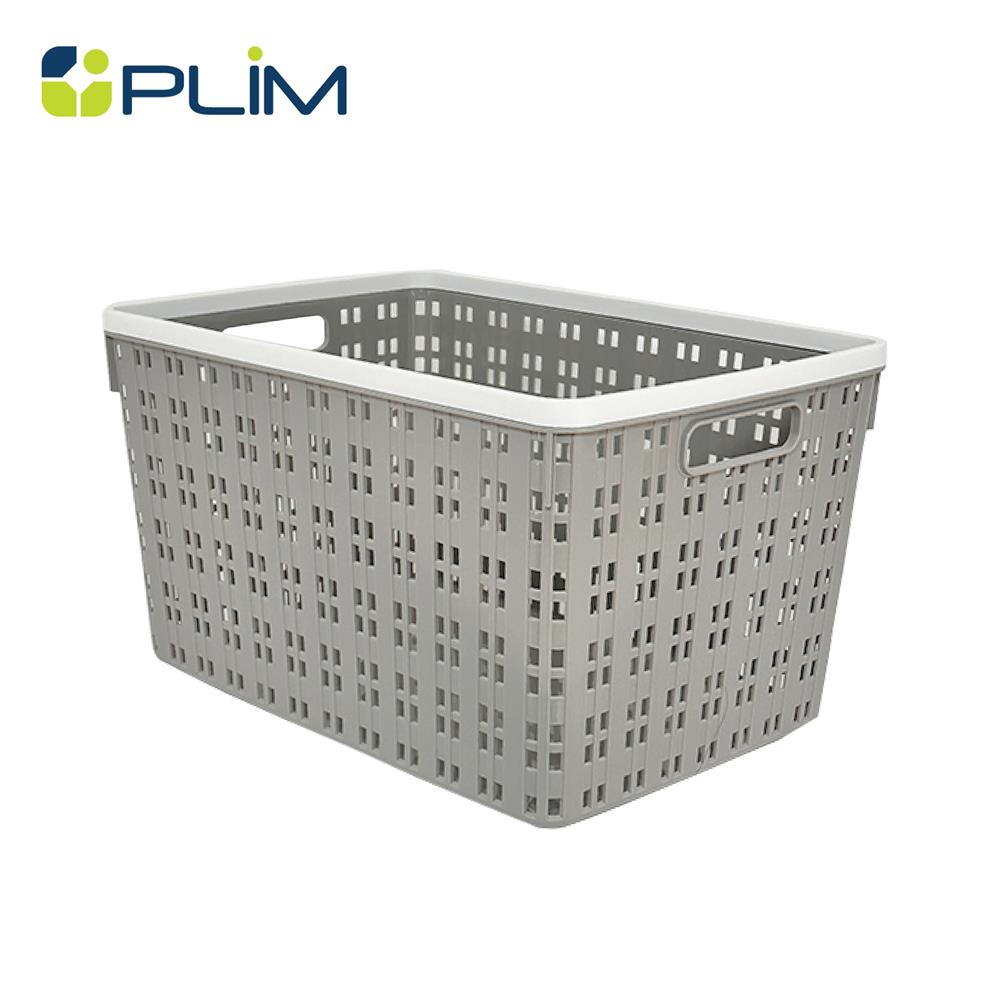 ตะกร้าผ้าเหลี่ยม PLIM FLOW HH-1256 SIZE L สีเทา_1