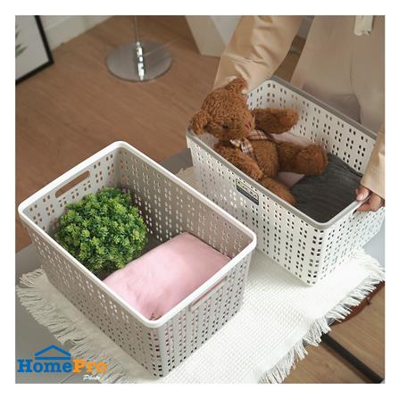 ตะกร้าผ้าเหลี่ยม PLIM FLOW HH-1256 SIZE L สีเทา_4