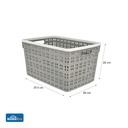 ตะกร้าผ้าเหลี่ยม PLIM FLOW HH-1256 SIZE L สีเทา_5