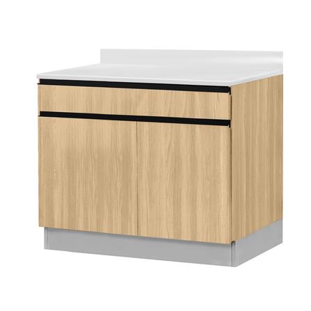 ตู้ตั้งพื้นท็อปเรียบ TSS W SANKI THE KITCHEN PRO 81.5 ซม. สีเชอร์รี่คาปูชิโน_1