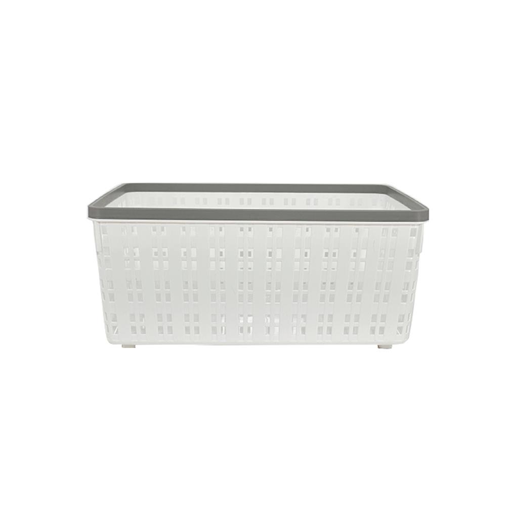 ตะกร้าผ้าเหลี่ยม PLIM FLOW HH-1254 SIZE M สีขาว