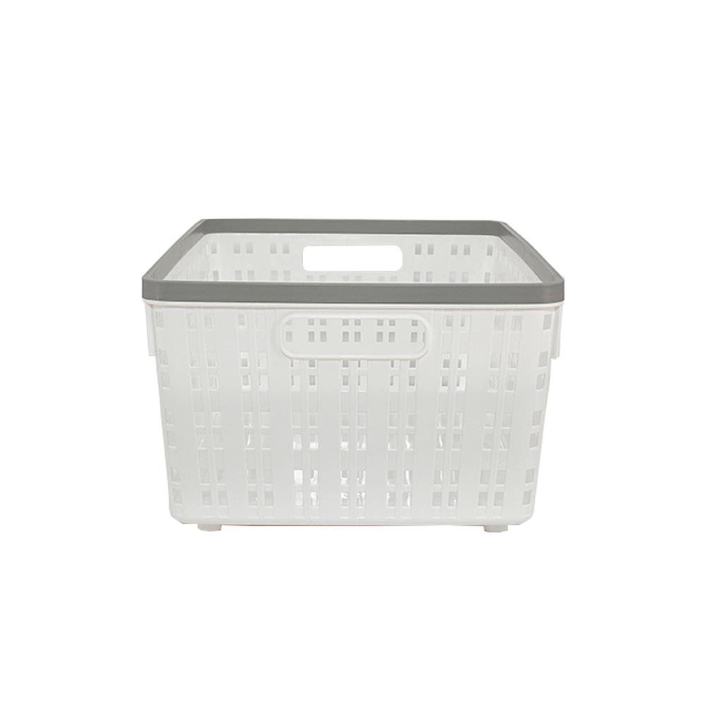 ตะกร้าผ้าเหลี่ยม PLIM FLOW HH-1254 SIZE M สีขาว