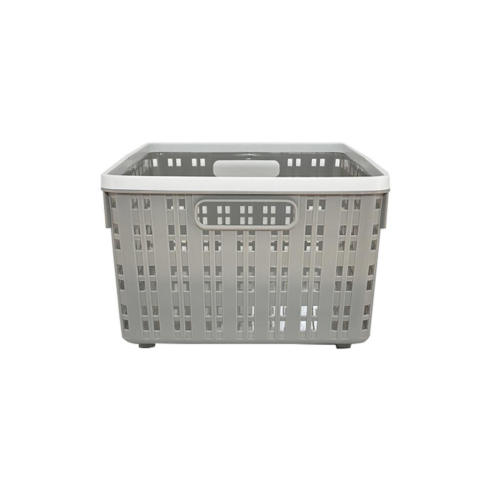 ตะกร้าผ้าเหลี่ยม PLIM FLOW HH-1254 SIZE M สีเทา
