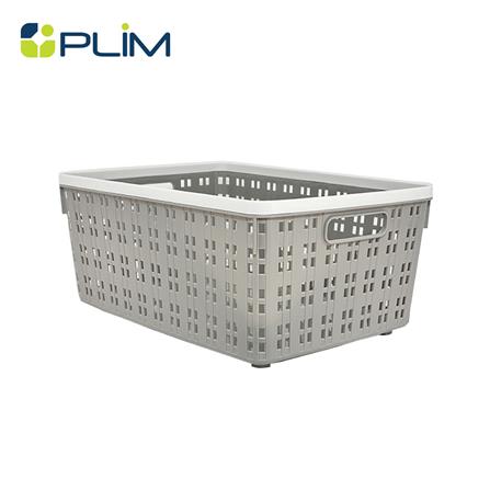 ตะกร้าผ้าเหลี่ยม PLIM FLOW HH-1254 SIZE M สีเทา_0