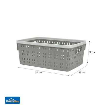 ตะกร้าผ้าเหลี่ยม PLIM FLOW HH-1252 SIZE S สีเทา_4