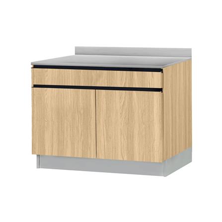 ตู้ตั้งพื้นท็อปเรียบ SL SANKI THE KITCHEN PRO 101.5 ซม. สีเชอร์รี่คาปูชิโน_1