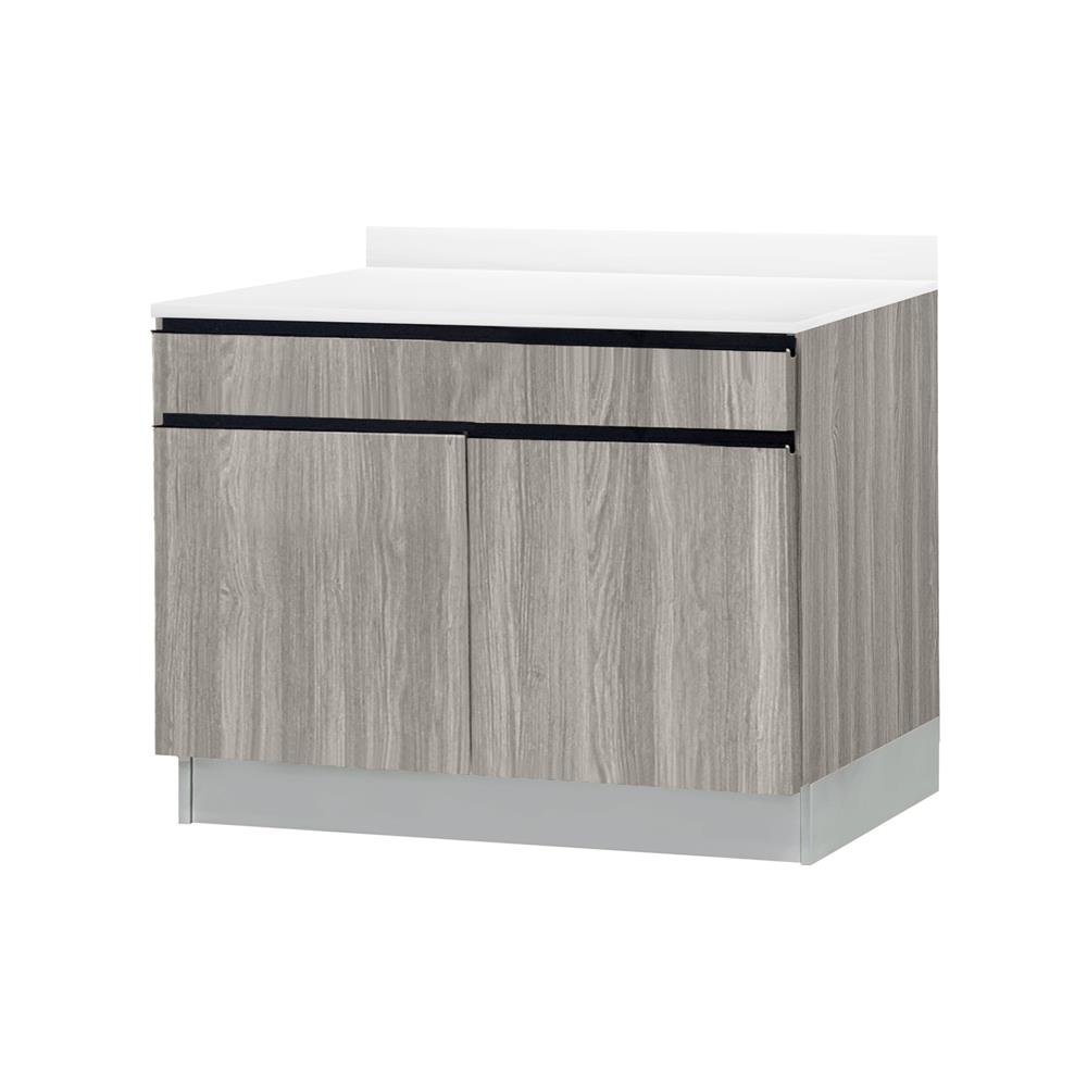 ตู้ตั้งพื้นท็อปเรียบ TSS W SANKI THE KITCHEN PRO 101.5 ซม. สีดริทโตโอ๊ก