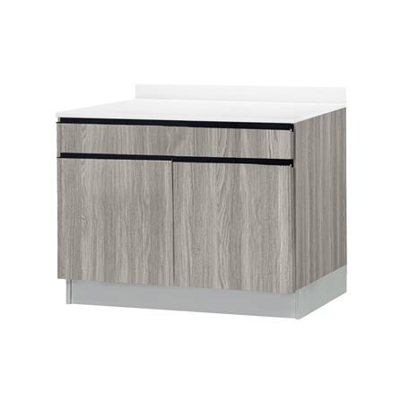 ตู้ตั้งพื้นท็อปเรียบ TSS W SANKI THE KITCHEN PRO 101.5 ซม. สีดริทโตโอ๊ก_1