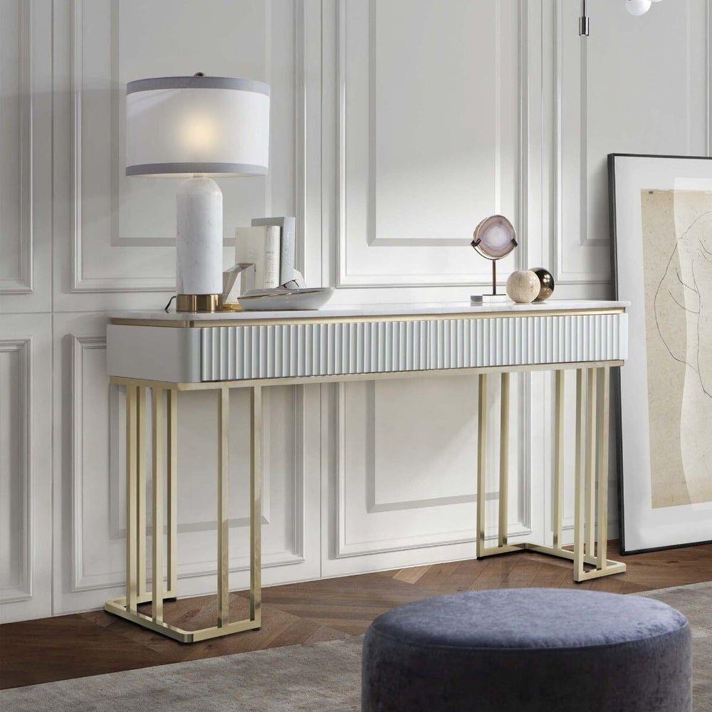 โต๊ะคอนโซล SB FURNITURE GALAR 19215728 150 ซม. สีขาว/ทอง