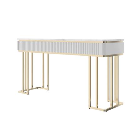 โต๊ะคอนโซล SB FURNITURE GALAR 19215728 150 ซม. สีขาว/ทอง_0