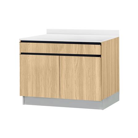 ตู้ตั้งพื้นท็อปเรียบ TSS W SANKI THE KITCHEN PRO 101.5 ซม. สีเชอร์รี่คาปูชิโน_1